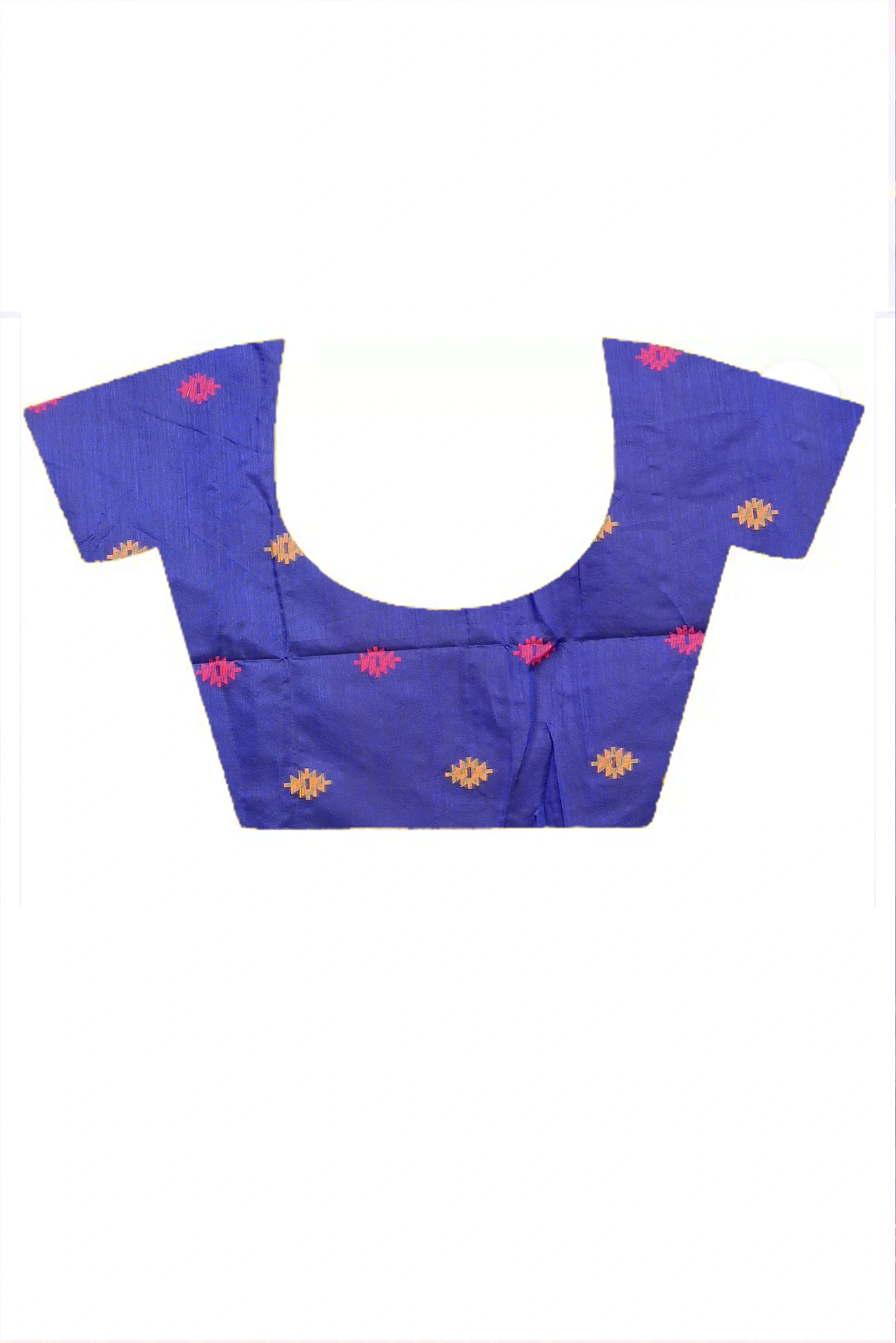 Naby Blue Red Cotton Blended Parul Hand Loom Saree (551)